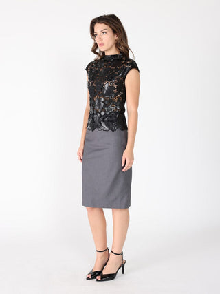 Floral Lace Detail Sleeveless Top