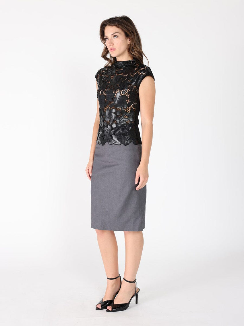 Floral Lace Detail Sleeveless Top