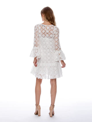 Floral Pattern Sheer Midi Dress