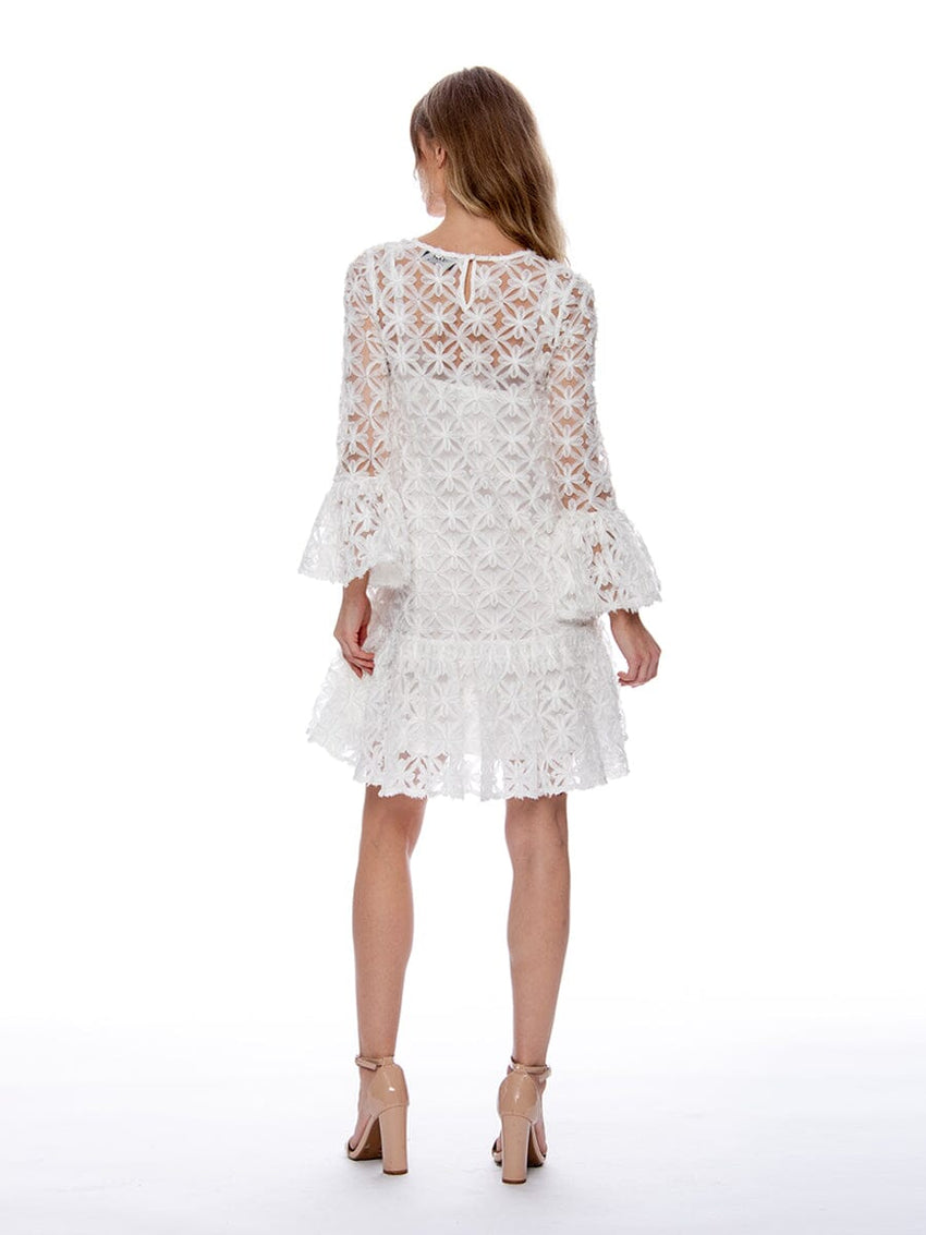Floral Pattern Sheer Midi Dress