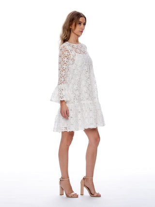 Floral Pattern Sheer Midi Dress