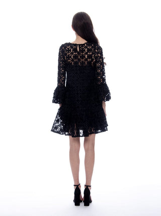 Floral Pattern Sheer Midi Dress