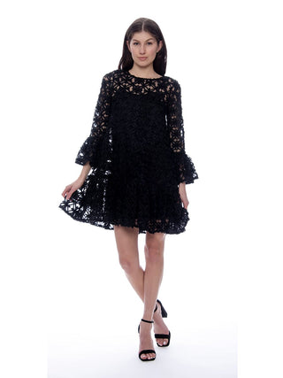 Floral Pattern Sheer Midi Dress