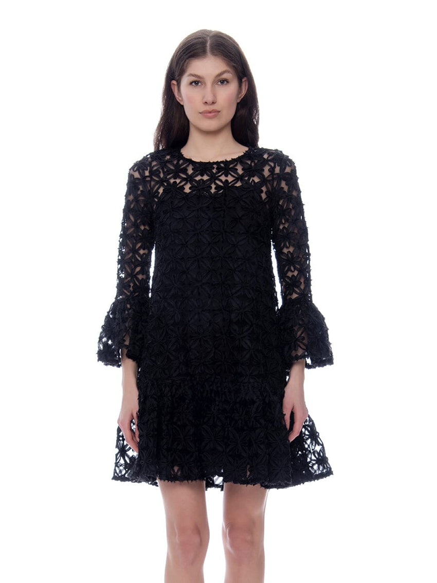 Floral Pattern Sheer Midi Dress