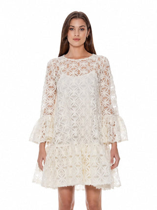 Floral Pattern Sheer Midi Dress