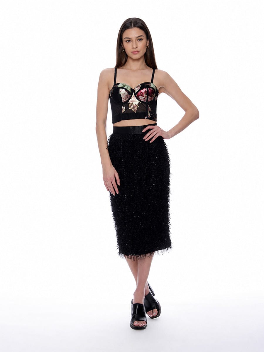 Floral Print Bustier Top - Glamourous Grace