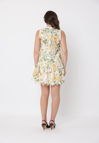 Floral Print Lace Detailed Relaxed Fit Dress - Glamourous Grace