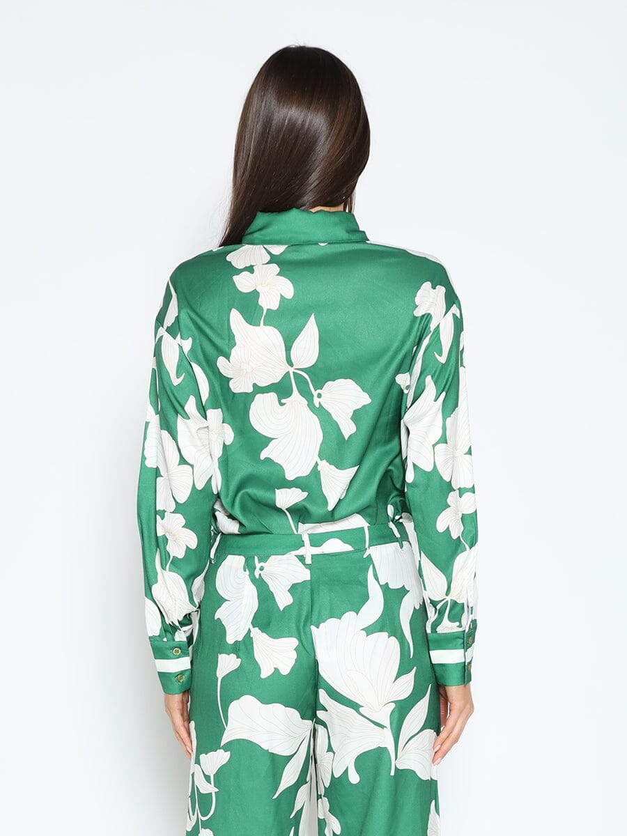 Floral Print Long Sleeve Button Up Shirt - Glamourous Grace