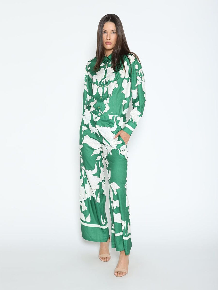 Floral Print Long Sleeve Button Up Shirt