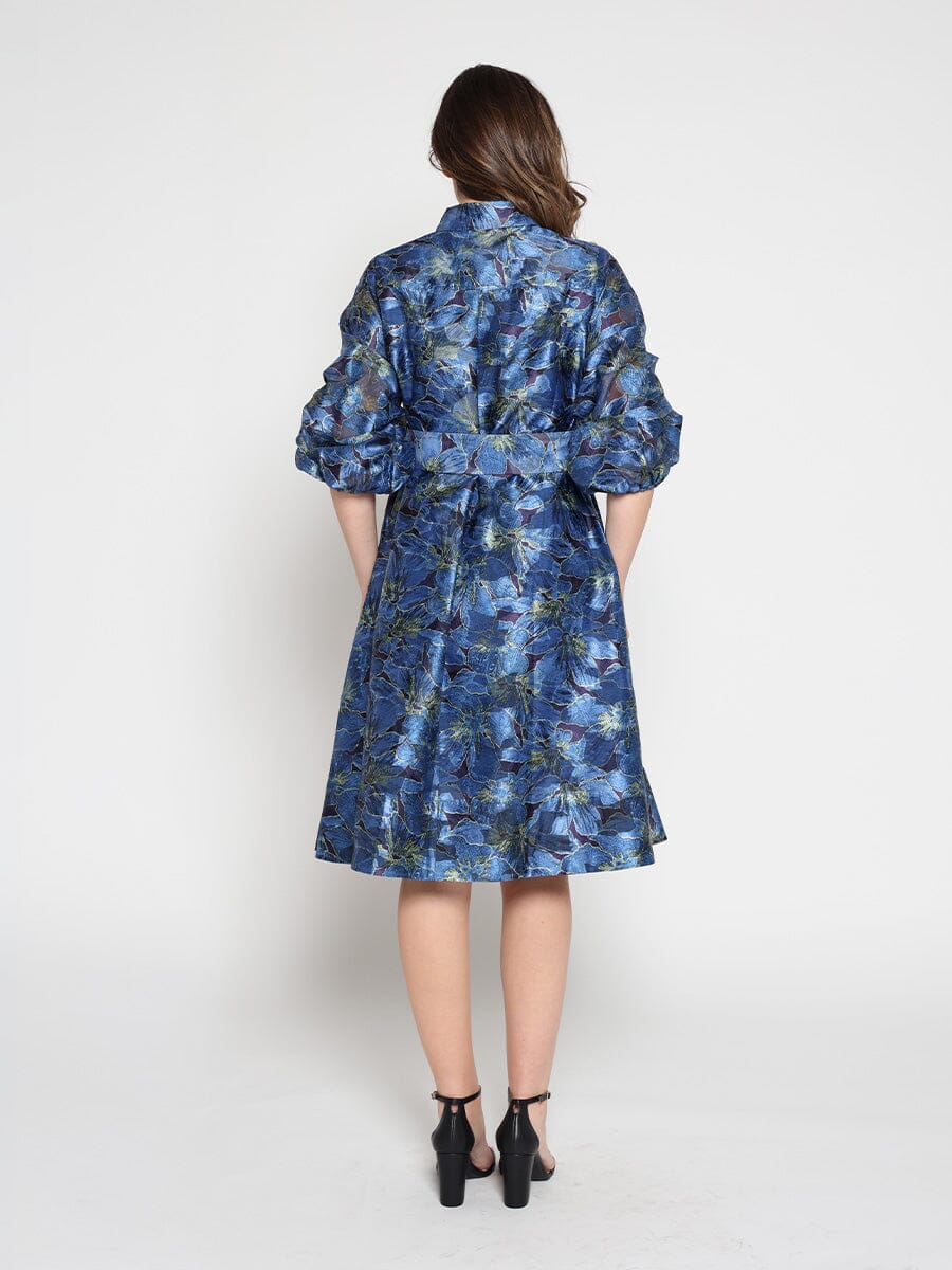 Floral print pinched detail sleeve midi dress - Glamourous Grace