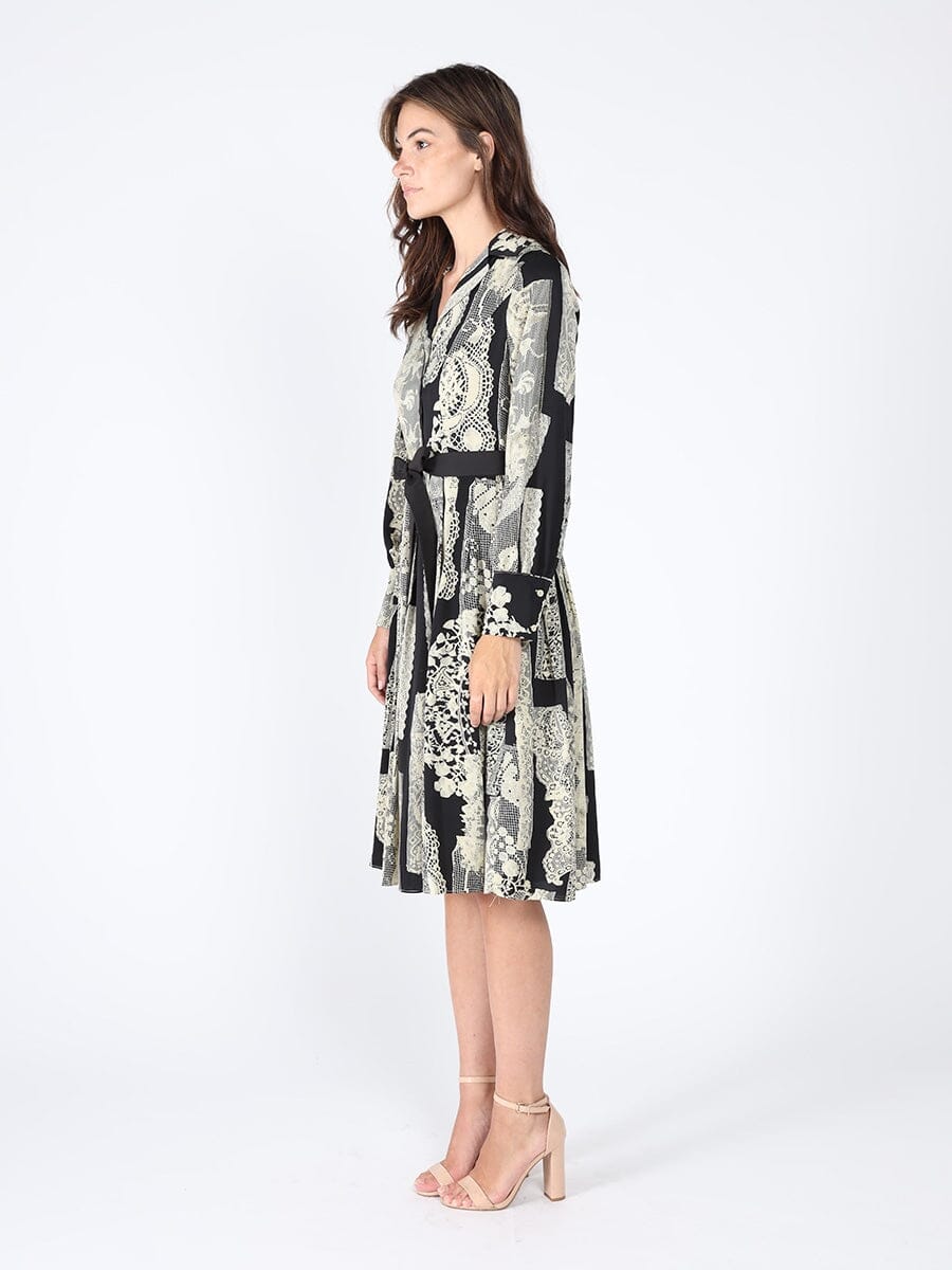 Floral print polyster belt dress - Glamourous Grace