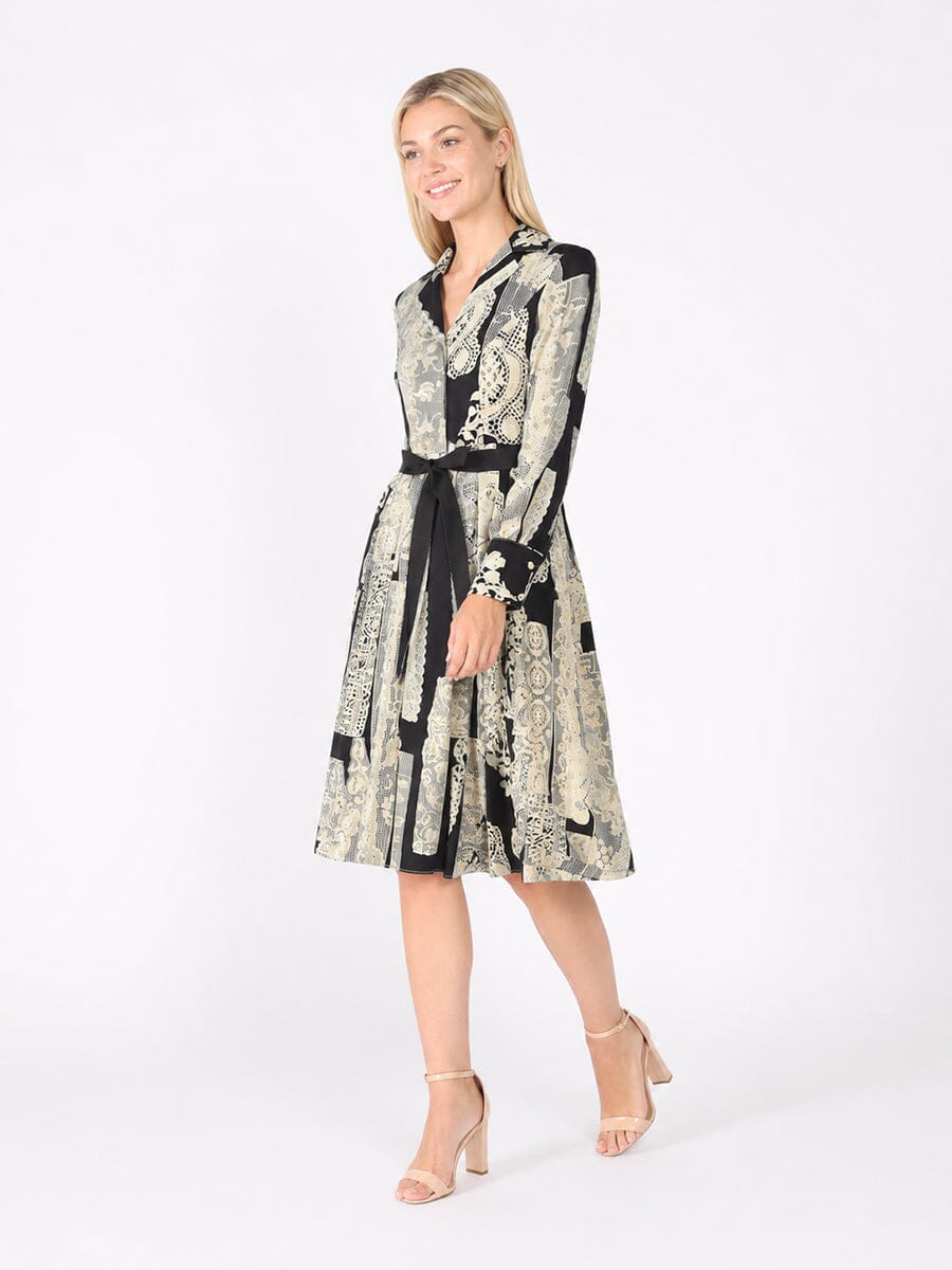 Floral print polyster belt dress - Glamourous Grace