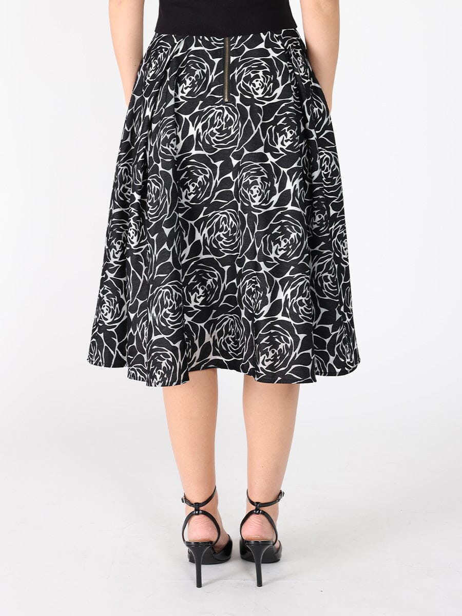 Floral print velvet wide skirt - Glamourous Grace