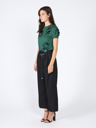 Floral Short Sleeve Round Neck T-shirt