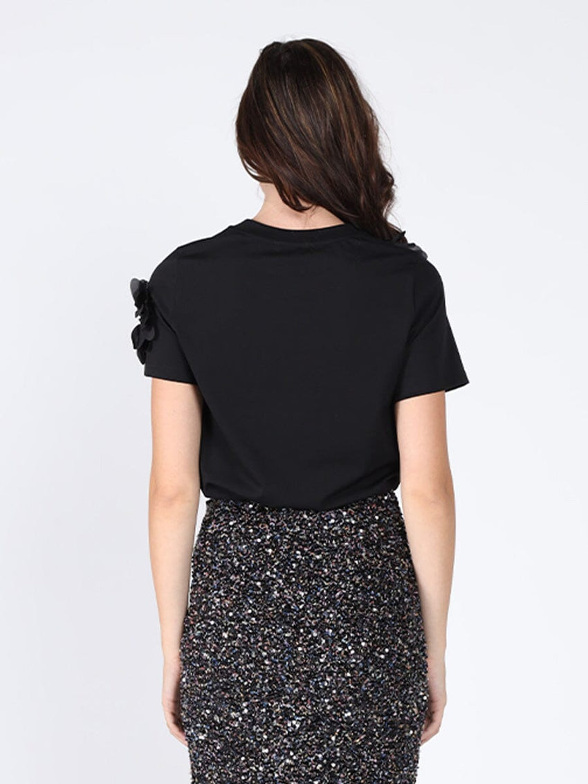 Floral Short Sleeve Round Neck T-shirt