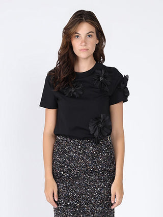Floral Short Sleeve Round Neck T-shirt