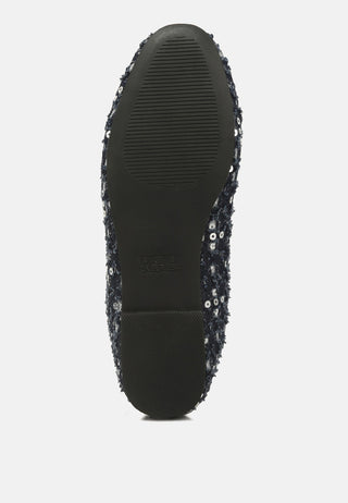 Florent Sequin Flat Bow Ballerinas