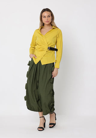 Flower Applique Parachute Pants - Glamourous Grace
