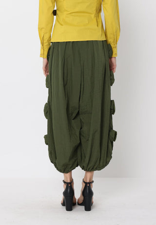 Flower Applique Parachute Pants - Glamourous Grace