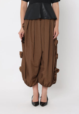 Flower Applique Parachute Pants - Glamourous Grace