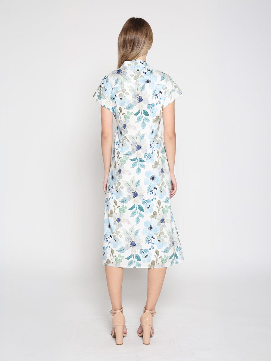 Flower print cross body short sleeve dress - Glamourous Grace