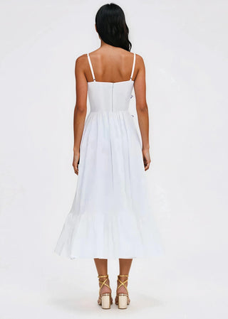 Flutter Poplin Butterfly Midi Dress – Off White (Final Sale) - Glamourous Grace