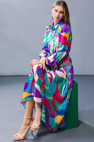 FOCUSED ON PRIORITIES WOVEN MIDI DRESS - Glamourous Grace