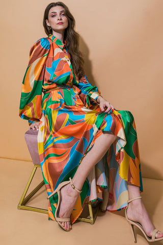 FOCUSED ON PRIORITIES WOVEN MIDI DRESS - Glamourous Grace