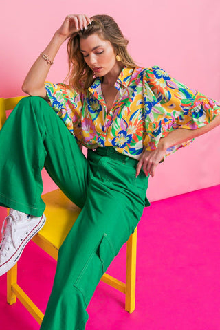 READY TO GET AWAY WOVEN TOP - Glamourous Grace