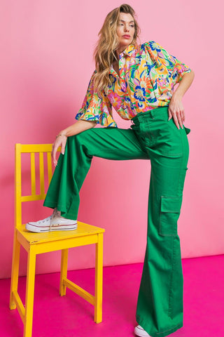 READY TO GET AWAY WOVEN TOP - Glamourous Grace