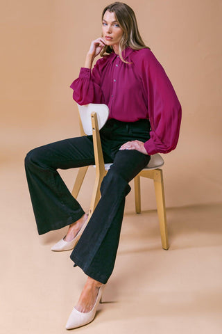 MIDNIGHT CHIC WOVEN TOP - Glamourous Grace
