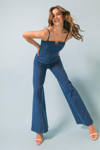 MAKING MAGIC DENIM JUMPSUIT - Glamourous Grace