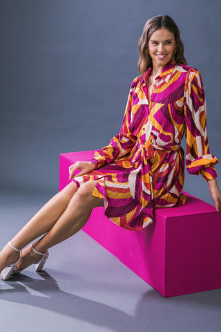 GET ON BOARD WOVEN PLISSE MINI DRESS - Glamourous Grace