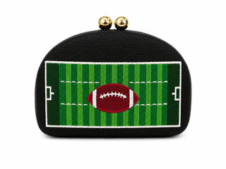 Football- Embroidered Clutch