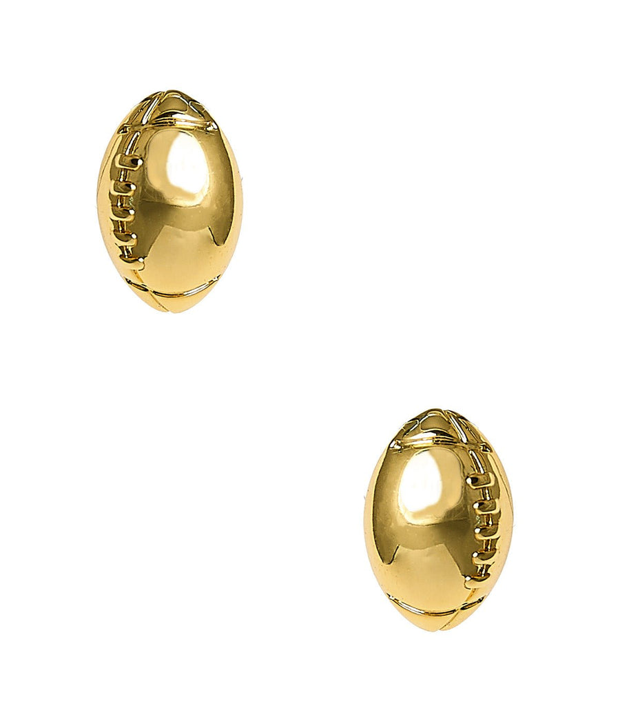 Football Stud Earring - 18k Gold Plated - Glamourous Grace