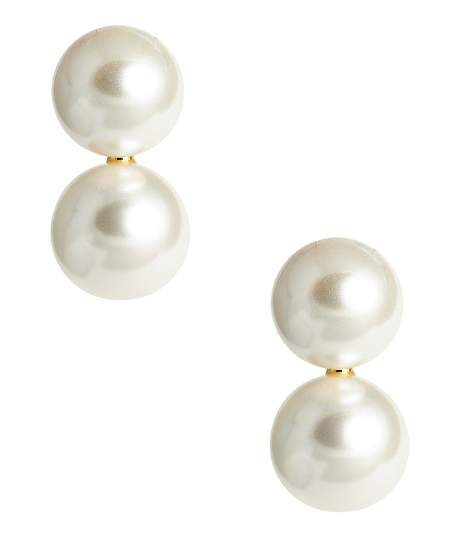 Frances Larger Double Pearl Earring - Glamourous Grace