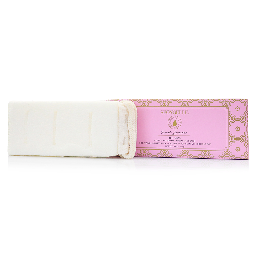 French Lavender Body Wash Infused Back Scrubber - Glamourous Grace