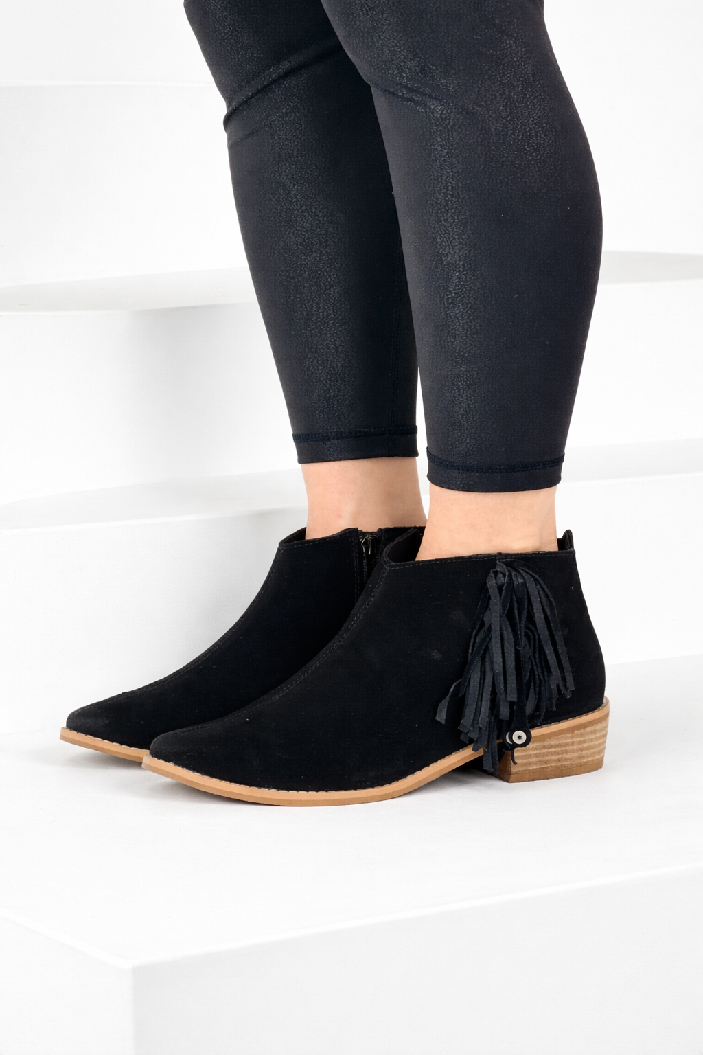 Frenchy Suede Boot in Black - Glamourous Grace
