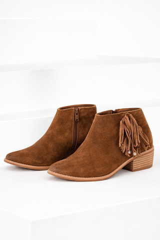 Frenchy Suede Boot in Tan - Glamourous Grace