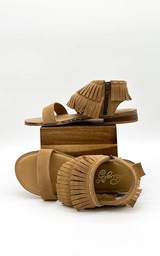 Fringe Star Sandal in Tan - Glamourous Grace