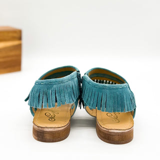 Fringe Star Sandal in Teal - Glamourous Grace