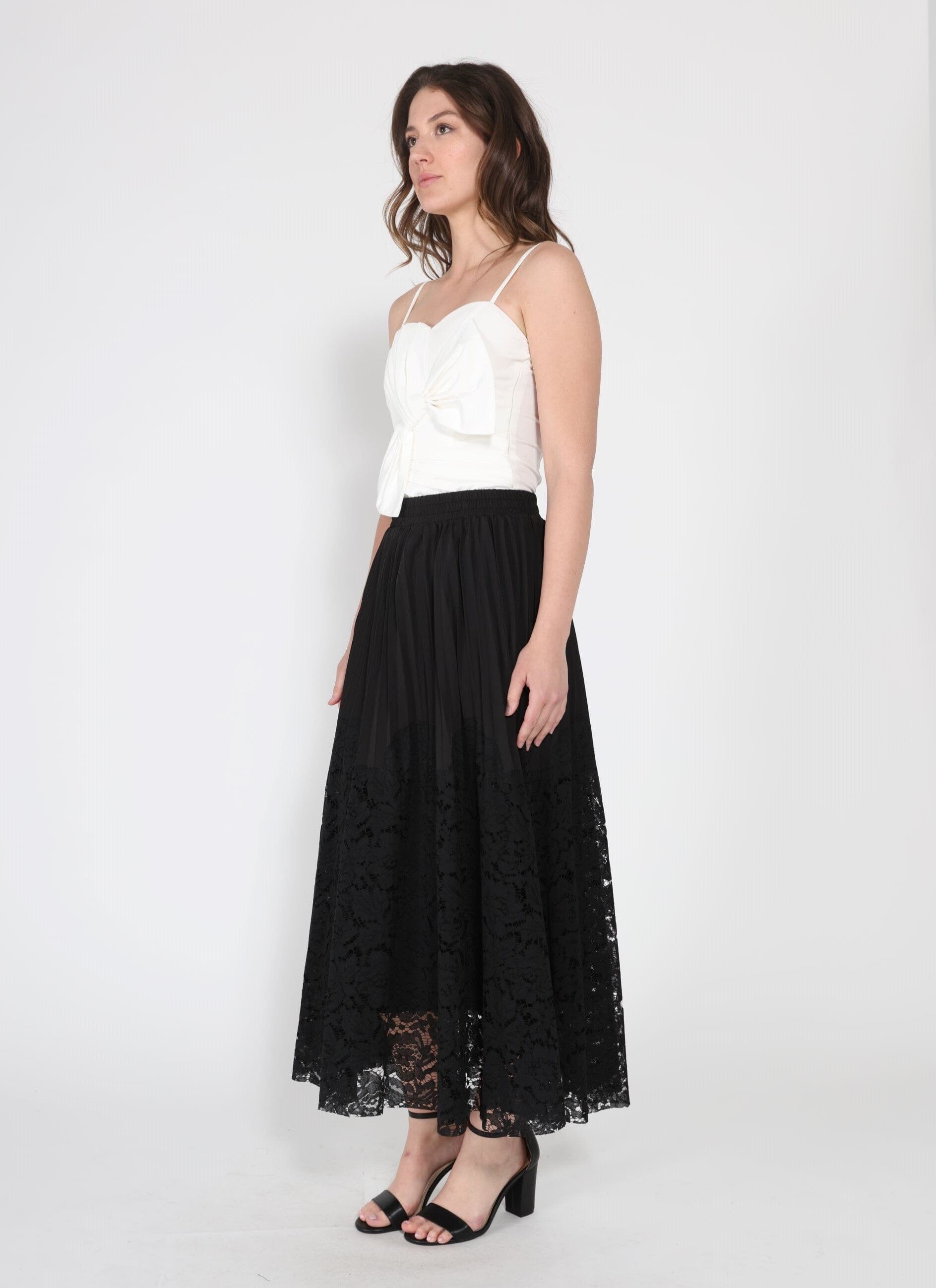 Front Bow-Tie Smoked Back Bustier Top - Glamourous Grace