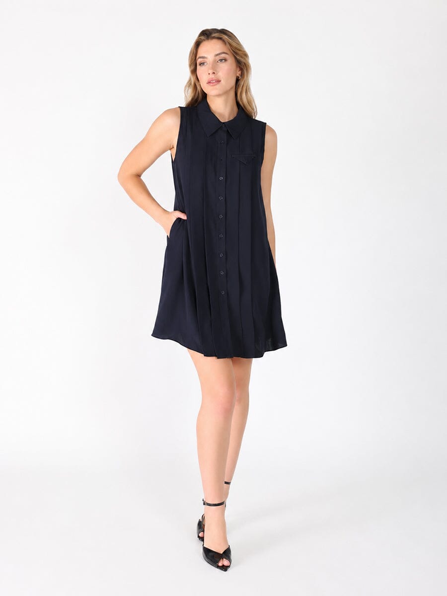 Front button open back sleeveless mini dress - Glamourous Grace