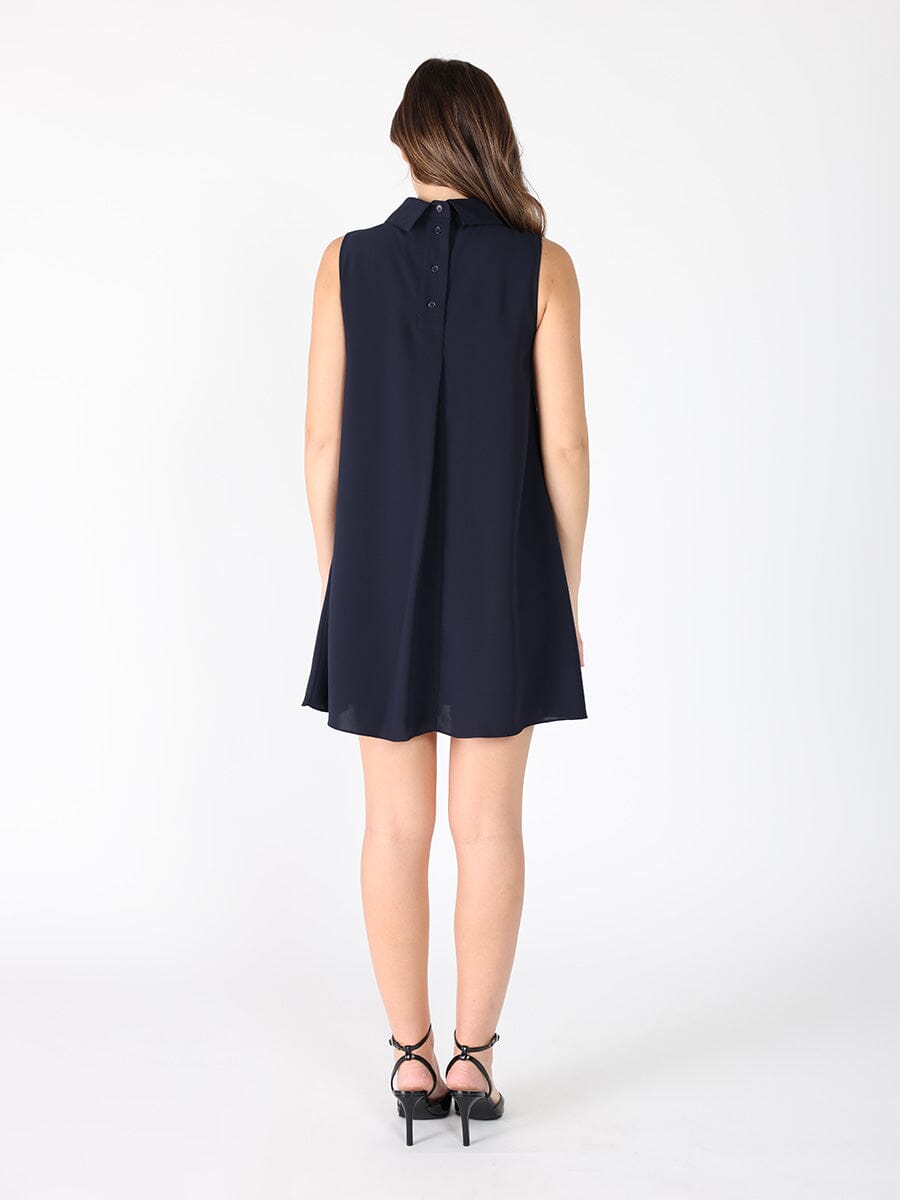 Front button open back sleeveless mini dress - Glamourous Grace