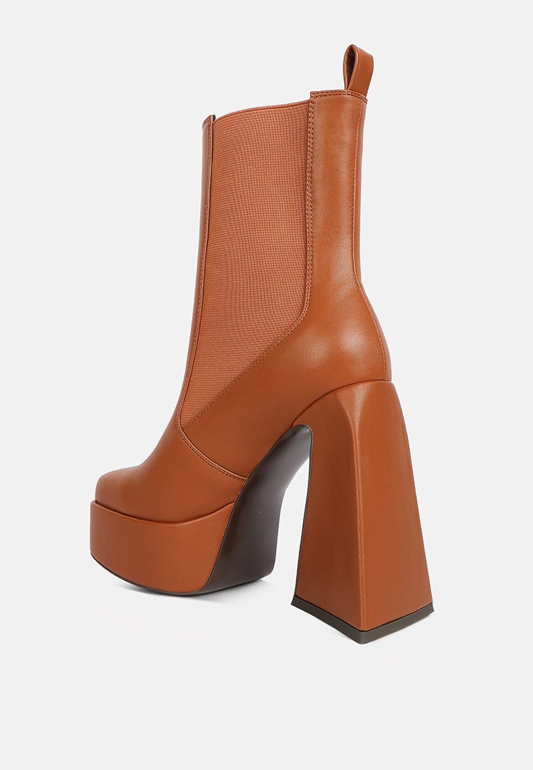Frosty High Platform Block Heel Chelsea Boot - Glamourous Grace