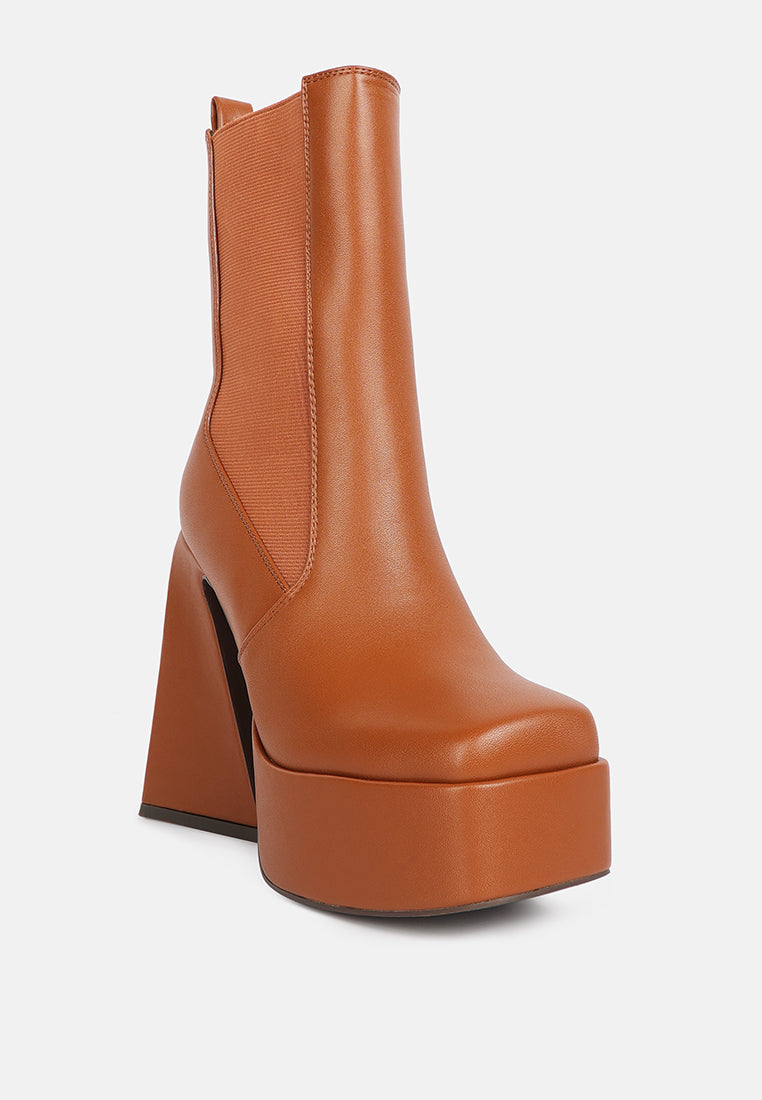 Frosty High Platform Block Heel Chelsea Boot - Glamourous Grace