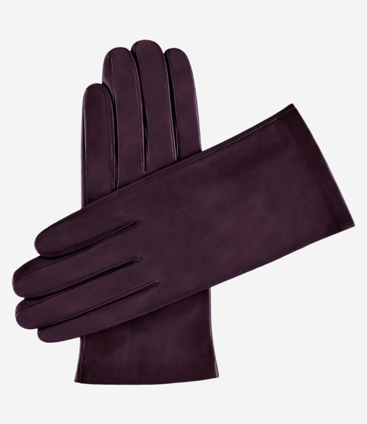 Sofia (wine) - Italian lambskin leather gloves with silk lining - Glamourous Grace
