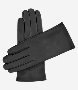Sofia (grey) - Italian lambskin leather gloves with silk lining - Glamourous Grace