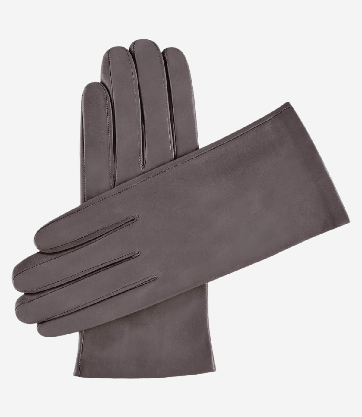 Sofia (taupe) - Italian lambskin leather gloves with silk lining - Glamourous Grace