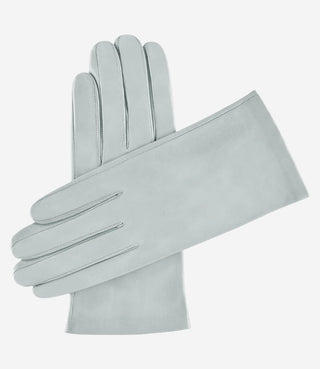 Sofia (ash grey) - Italian lambskin leather gloves with silk lining - Glamourous Grace